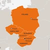 Nhóm Visegrad (V4 - gồm Ba Lan, Hungary, Slovakia và Cộng hòa Séc). (Nguồn: DW)