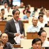 Bộ trưởng Bộ Giáo dục và Đào tạo Nguyễn Kim Sơn phát biểu ý kiến. (Ảnh: An Đăng/TTXVN)