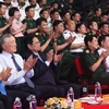 Thủ tướng Phạm Minh Chính và các đại biểu dự chương trình 'Khát vọng đại dương xanh.' (Ảnh: Dương Giang/TTXVN)