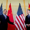 Ngoại trưởng Mỹ Antony Blinken (phải) và Bộ trưởng Ngoại giao Trung Quốc Vương Nghị. (Nguồn: Reuters)