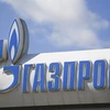 Biểu tượng của Tập đoàn năng lượng Gazprom. (Ảnh: THX/TTXVN)