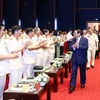 Thủ tướng Chính phủ Phạm Minh Chính tới dự Lễ kỷ niệm 60 năm Ngày truyền thống lực lượng cảnh sát nhân dân. (Ảnh: Phạm Kiên/TTXVN)