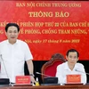 Ông Nguyễn Văn Yên, Phó Trưởng Ban Nội chính Trung ương phát biểu tại cuộc họp. (Ảnh: Phương Hoa/TTXVN)