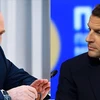 Tổng thống Nga Vladimir Putin (trái) và người đồng cấp Pháp Emmanuel Macron. (Nguồn: Aa)