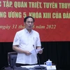 Ủy viên Trung ương Đảng, Bí thư Ban Cán sự Đảng, Bộ trưởng Bộ Ngoại giao Bùi Thanh Sơn chủ trì hội nghị. (Ảnh: Lâm Khánh/TTXVN)