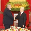 Tổng Bí thư Nguyễn Phú Trọng tiếp Thủ tướng Cuba Manuel Marrero Cruz. (Ảnh: Trí Dũng/TTXVN)