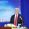 Tiến sỹ Lê Hoàng Thế, Phó Chủ tịch Hiệp hội Doanh nhân Việt Nam ở nước ngoài (BAOOV) đưa ra những kiến nghị nhằm thúc đẩy sự kết nối giữa doanh nghiệp kiều bào và doanh nghiệp Thành phố Hồ Chí Minh. (Ảnh: Xuân Khu/TTXVN)