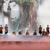 Một tiết mục văn nghệ đặc sắc tại lễ khai mạc Festival Tràng An kết nối di sản-Ninh Bình năm 2022. (Ảnh: Đức Phương/TTXVN)