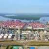 Một góc dự án Nhà máy sản xuất Polypropylene (PP) và Kho ngầm chứa khí hóa lỏng LPG Hyosung tại khu vực Cái Mép-Thị Vải. (Ảnh: Hoàng Nhị/TTXVN)