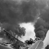 Các lực lượng phòng không Hà Nội tạo thành lưới lửa trên bầu trời Thủ đô, bắn rơi nhiều máy bay Mỹ trong trận 12 ngày đêm tháng 12/1972. (Ảnh: TTXVN)