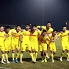 Các cầu thủ U21 Sông Lam Nghệ An. (Ảnh: Tá Chuyên/TTXVN)