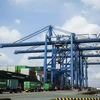 Cảng container chuyên dụng tại Cát Lái. (Ảnh: Hồng Đạt/TTXVN)