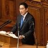 Thủ tướng Nhật Bản Kishida Fumio phát biểu tại kỳ họp thường niên của Quốc hội Nhật Bản ở Tokyo ngày 23/1. (Ảnh: AFP/TTXVN)