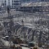 Đống đổ nát sau vụ nổ tại cảng Beirut, Liban, ngày 14/8/2020. (Ảnh: THX/TTXVN)