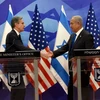Ngoại trưởng Mỹ Antony Blinken (trái) và Thủ tướng Israel Benjamin Netanyahu. (Nguồn: Getty Images)