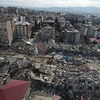 Cảnh đổ nát sau trận động đất tại Kahramanmaras, Thổ Nhĩ Kỳ. (Ảnh: THX/TTXVN)