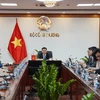 Bộ trưởng Bộ Công Thương Nguyễn Hồng Diên dẫn đầu đoàn đại biểu tham dự cuộc họp. (Nguồn: Bộ Công Thương)