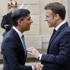 Thủ tướng Anh Rishi Sunak (trái) và Tổng thống Pháp Emmanuel Macron. (Nguồn: Getty)