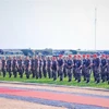 Quang cảnh lễ khai mạc diễn tập quân sự Rồng Vàng năm 2023 giữa quân đội Campuchia và Trung Quốc. (Ảnh: TTXVN phát)
