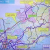Bản đồ hướng tuyến Dự án Cao tốc Gia Nghĩa (Đắk Nông)-Chơn Thành (Bình Phước). (Ảnh: Dương Giang/TTXVN)
