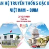 Quan hệ truyền thống đặc biệt giữa Việt Nam và Cuba.