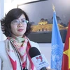 Đại sứ Lê Thị Hồng Vân, Trưởng đại diện Phái đoàn Việt Nam bên cạnh Tổ chức Khoa học, Giáo dục và Văn hóa của Liên hợp quốc (UNESCO). (Ảnh: Nguyễn Thu Hà/TTXVN)