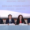 Chủ tịch Quốc hội Vương Đình Huệ dự Diễn đàn doanh nghiệp Việt Nam-Argentina. (Ảnh: Doãn Tấn/TTXVN)