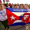 Người dân Cuba tuần hành kỷ niệm Ngày Quốc tế Lao động 1/5. (Nguồn: PresidenciaCuba)