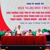 Đây là lần thứ hai kể từ năm 2019, Thường trực Tỉnh ủy Nghệ An tổ chức Hội nghị đối thoại. (Ảnh: Văn Tý/TTXVN)