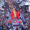 Tình cảm đặc biệt dành cho Chủ tịch Hồ Chí Minh của người dân thành phố thể hiện trong Lễ hội Nguyên tiêu của đồng bào người Hoa, quận 5. (Ảnh: Xuân Khu/TTXVN)
