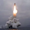 Một vụ thử tên lửa của Triều Tiên. (Ảnh: AFP/TTXVN)