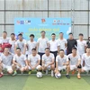 Đội bóng Thông tấn xã Việt Nam tham dự giải đấu. (Ảnh: Minh Đức/TTXVN)