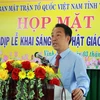 Chủ tịch Ủy ban Nhân dân tỉnh Vĩnh Long Lữ Quang Ngời phát biểu tại buổi họp mặt. (Ảnh: Phạm Minh Tuấn/TTXVN)