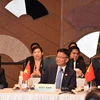 Bộ trưởng Tư pháp Việt Nam Lê Thành Long tại hội nghị. (Ảnh: Nguyễn Tuyến-Đức Thịnh/TTXVN)