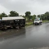 Hiện trường một vụ tai nạn giao thông ở Kon Tum. (Nguồn: TTXVN)