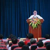 Thủ tướng Phạm Minh Chính phát biểu chỉ đạo tại buổi làm việc với Hội Nhà báo Việt Nam. (Ảnh: Dương Giang/TTXVN)