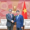 Chủ nhiệm Ủy ban Đối ngoại của Quốc hội Vũ Hải Hà tiếp Đại sứ Armenia tại Việt Nam Vahram Kazhoyan. (Nguồn: Cổng Thông tin Điện tử Quốc hội Việt Nam)