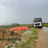  Dưa hấu trái vụ bị hư hại do mưa bão tại xã Phú Cần, huyện Krông Pa, tỉnh Gia Lai. (Ảnh: TTXVN phát)