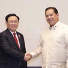 Chủ tịch Quốc hội Vương Đình Huệ gặp Chủ tịch Hạ viện Philippines Martin Romualdez dự Đại Hội đồng Liên Nghị viện các nước Đông Nam Á lần thứ 44 - AIPA-44. (Ảnh: Doãn Tấn/TTXVN)