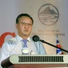 Ông Đào Mỹ, Phó Chủ tịch Ủy ban Nhân dân tỉnh Phú Yên, Trưởng Ban Tổ chức PP23 phát biểu tại chương trình. (Ảnh: Xuân Triệu/TTXVN)