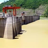 Tổng lưu lượng nước lũ tích tại hồ chứa Thủy điện Bản Vẽ lên đến 774 triệu m3, tính đến 10 giờ ngày 10/8. (Ảnh: Tá Chuyên/TTXVN)