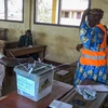 Một cử tri ở Cộng hòa Trung Phi bỏ phiếu vào ngày 30/7. (Nguồn: AP)