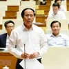 Phó Thủ tướng Lê Văn Thành phát biểu tại Phiên chất vấn và trả lời chất vấn về lĩnh vực giao thông vận tải, trong Kỳ họp thứ ba, Quốc hội khóa XV (9/6/2022). (Ảnh: Minh Đức/TTXVN)