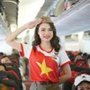 Hành khách trên các chuyến bay của Vietjet đã bất ngờ được ngắm các tiếp viên Vietjet trong trang phục cờ đỏ sao vàng và chiêm ngưỡng màn trình diễn áo dài họa tiết lấy cảm hứng từ nhiều địa danh lịch sử của Việt Nam.