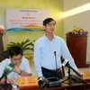 Ông Dương Văn An, Bí thư Tỉnh ủy Bình Thuận phát biểu tại buổi họp báo. (Ảnh: Nguyễn Thanh/TTXVN)