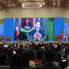 Phát biểu ghi hình của Chủ tịch nước Võ Văn Thưởng chào mừng Hội nghị Nghị sỹ Trẻ Toàn cầu lần thứ 9. (Ảnh: TTXVN)