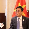 Đại sứ Phạm Quang Hiệu trả lời phỏng vấn của phóng viên TTXVN. (Ảnh: Đức Thịnh/TTXVN)