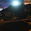 Hiện trường vụ tai nạn xe buýt thảm khốc tại Mestre, gần thành phố Venice, miền Bắc Italy ngày 3/10. (Ảnh: AFP/TTXVN)