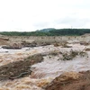 Hiện trường vụ vỡ đập Thủy điện Ia Glae 2 ở huyện Chư Prông, tỉnh Gia Lai. (Ảnh: Hoài Nam/TTXVN)
