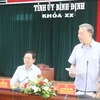 Đại tướng Tô Lâm phát biểu tại Hội nghị. (Ảnh: Sỹ Thắng/TTXVN)